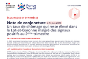 La note de conjoncture - 1ER SEMESTRE 2025