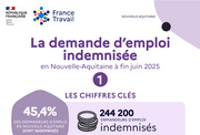 Les chiffres clés des demandeurs d'emploi indemnisés - 1ER SEMESTRE 2025