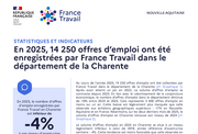 Les offres d'emploi enregistrées par France Travail - ANNEE 2025